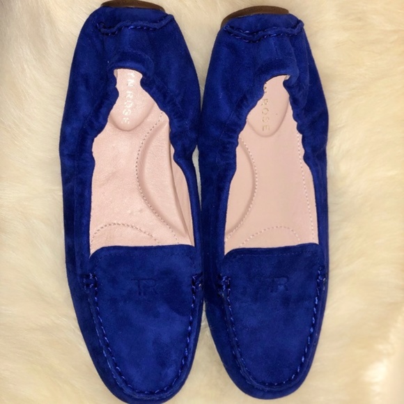 Taryn Rose Blue Suade Flats - Picture 4 of 4